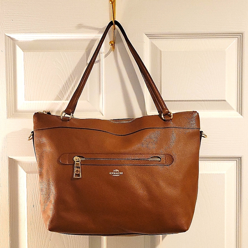 Coach leather purse brown